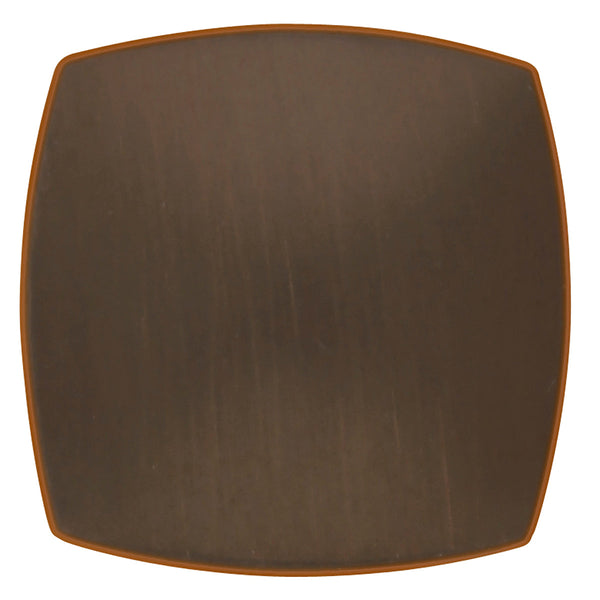 Euro-Contemporary Knob 1-1/2 Inch Square Oil-Rubbed Bronze Highlighted