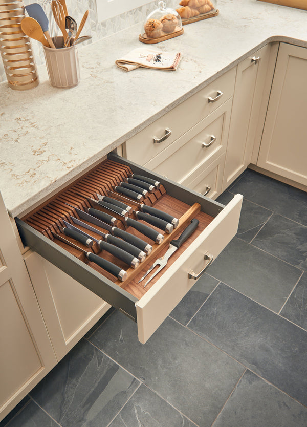 Euro Walnut Knife Block B15