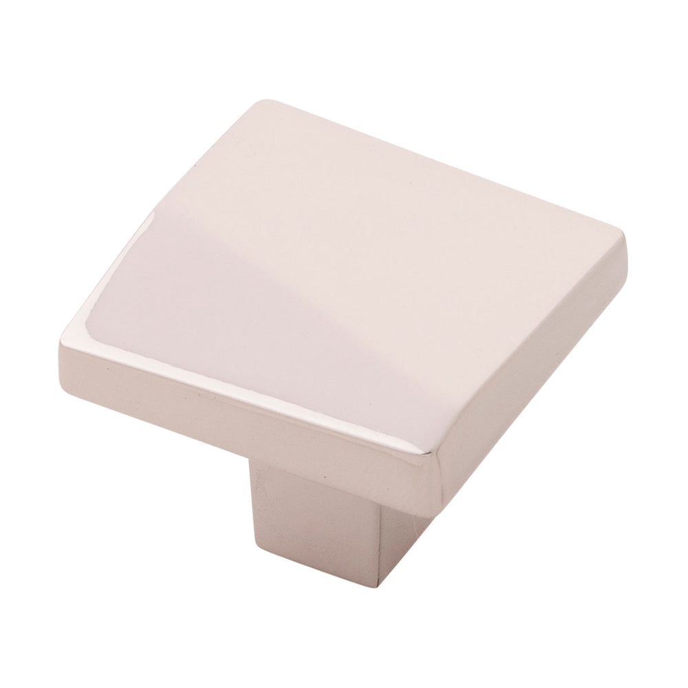 Veer Knob 1-3/8 Inch Square Polished Nickel