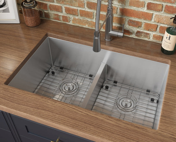 30x19 Low Divide 50/50 Double Basin Sink