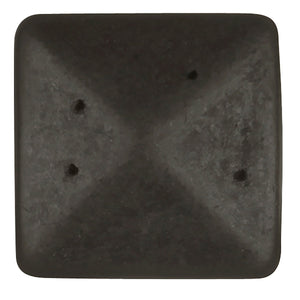 Carbonite Knob 1-1/4 Inch Square Black Iron