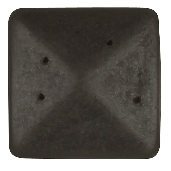 Carbonite Knob 1-1/4 Inch Square Black Iron