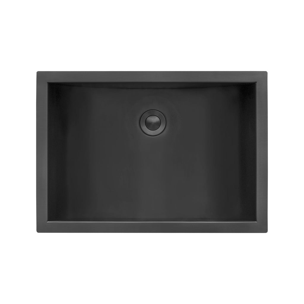 16 x 11 '' Gunmetal Black Undermount Bathroom Sink Stainless Steel