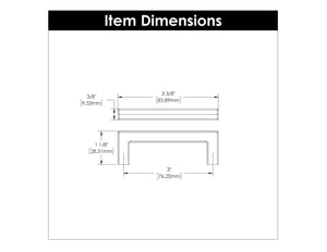 Skylight Pull 3 Inch Center to Center Polished Nickel