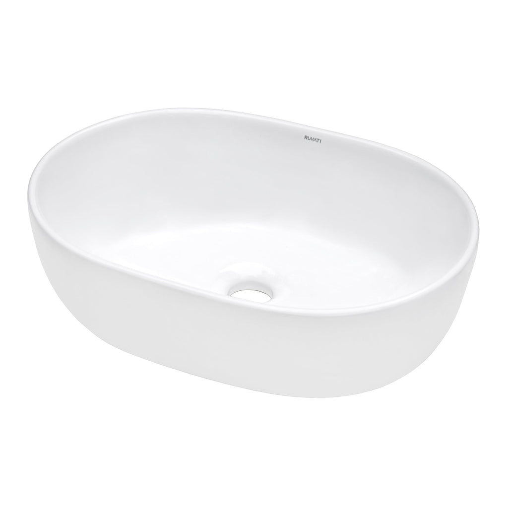 19 x 14 '' Bathroom Vessel Sink White Oval Above Counter Vanity Porcelain Ceramic