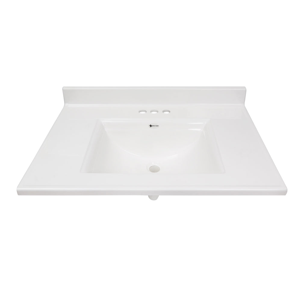 Pronto Vanity White 22" x 37" Top Gloss Center