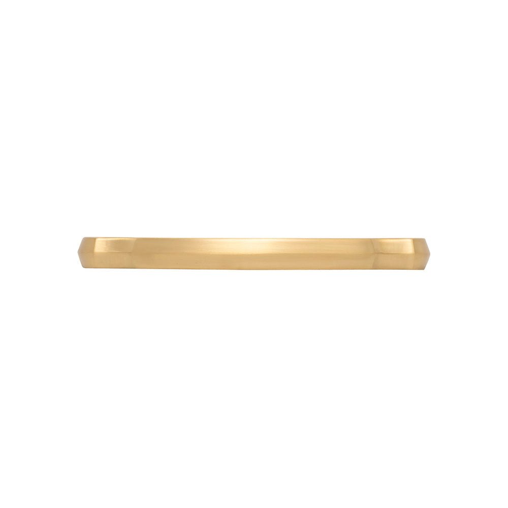 Veranda Pull 5-1/16 Inch (128mm) Center to Center Brushed Golden Brass Finish