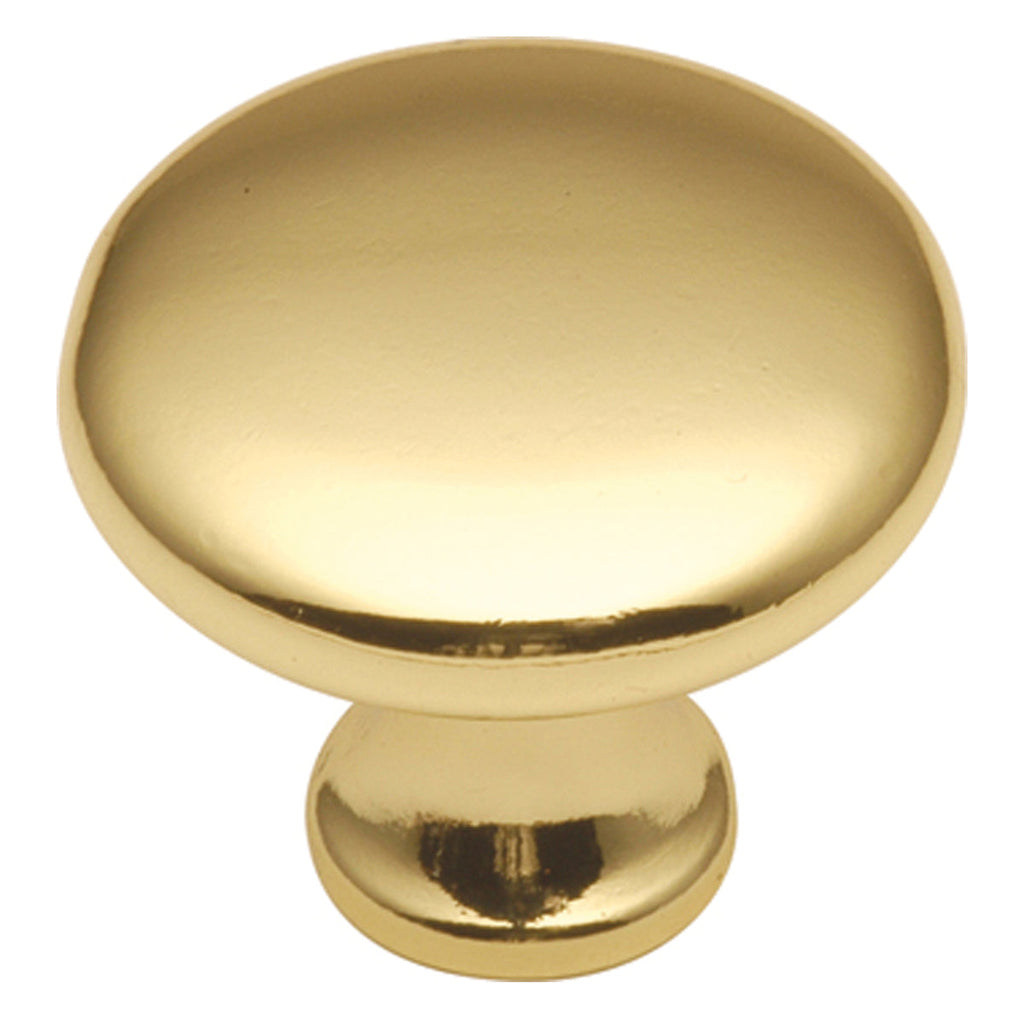 Conquest Knob 1-1/8 Inch Diameter Polished Brass Finish