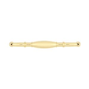 Williamsburg Pull 5-1/16 Inch (128mm) Center to Center Polished Brass