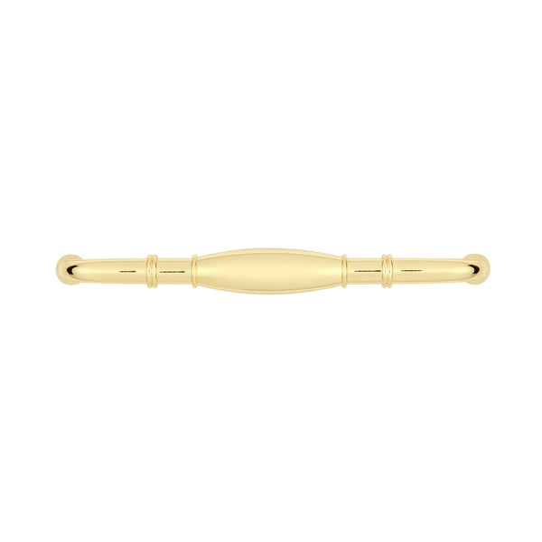 Williamsburg Pull 5-1/16 Inch (128mm) Center to Center Polished Brass
