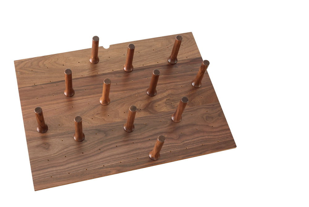 Euro Natural Walnut Pegboard Drawer Insert w/12 Pegs 30''