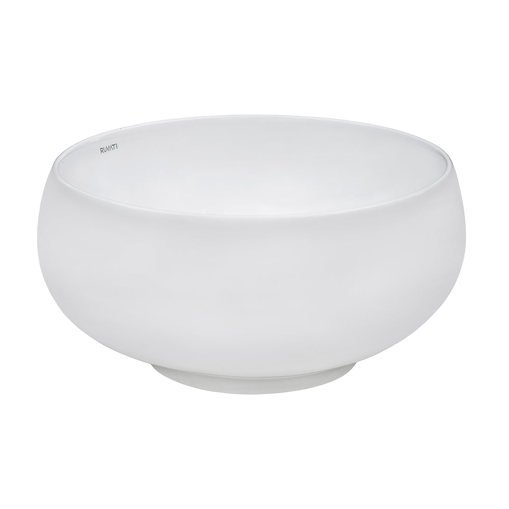 12" Bathroom Vessel Sink Round White Circular Above Counter Porcelain Ceramic