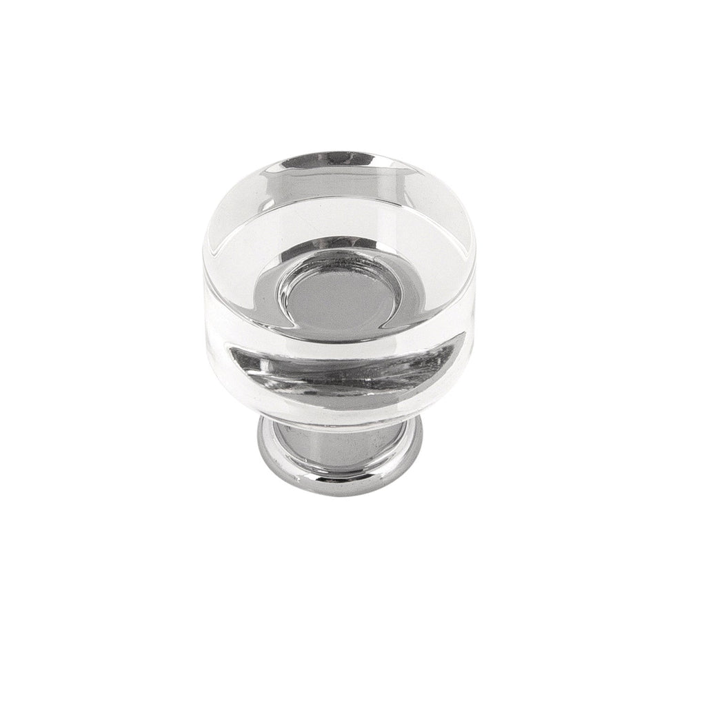 Midway Knob 1 Inch Diameter Crysacrylic with Chrome Finish