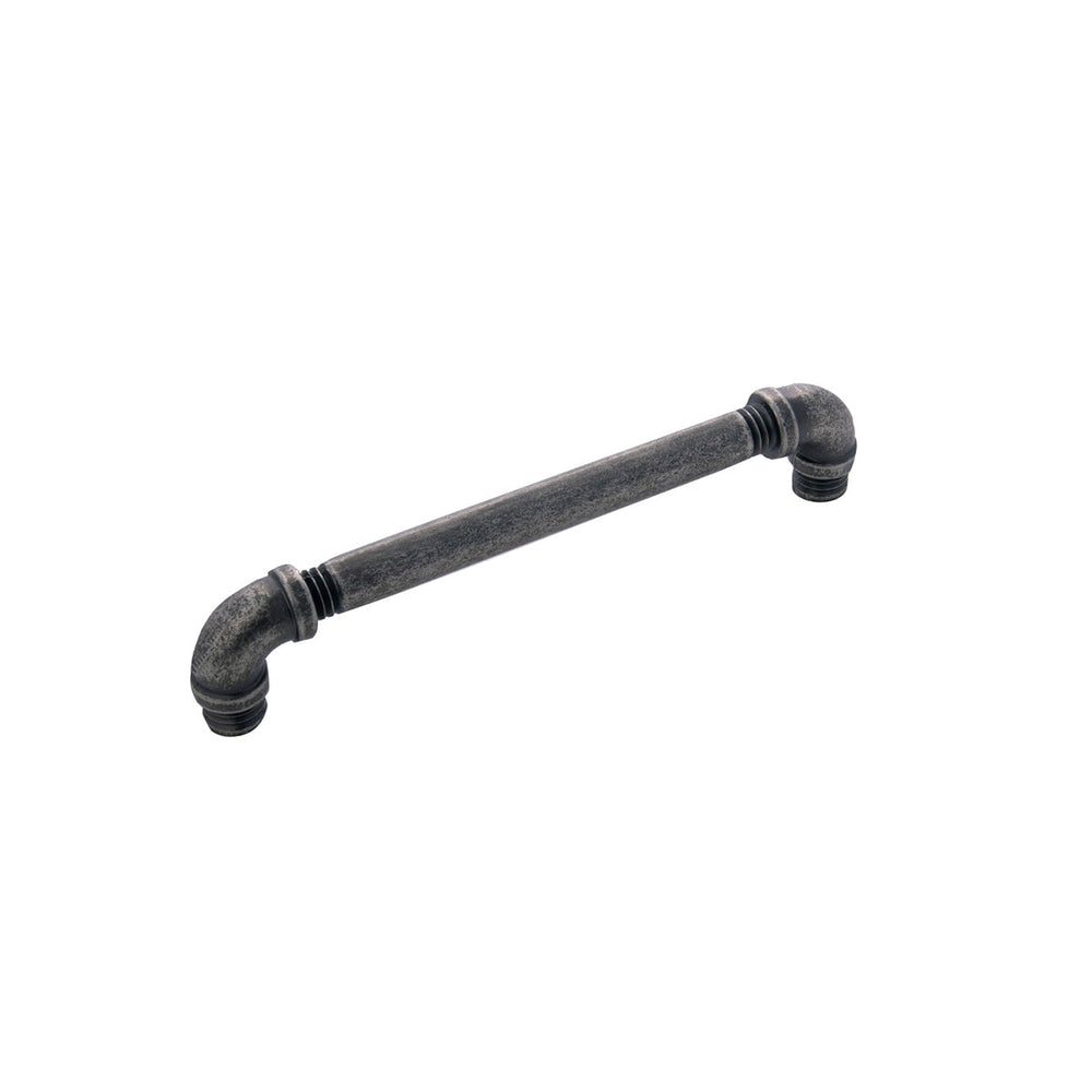 Pipeline Pull 6-5/16 Inch (160mm) Center to Center Black Nickel Vibed