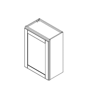 Hampton Pewter Clear Glass Door for 21 in. Wide x 12 in. Deep x 30 in. Tall - Wall Shaker Cabinet