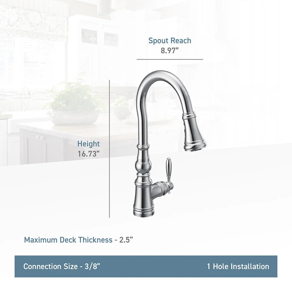 MOEN SR Stainless Pull Down Kitchen Faucet