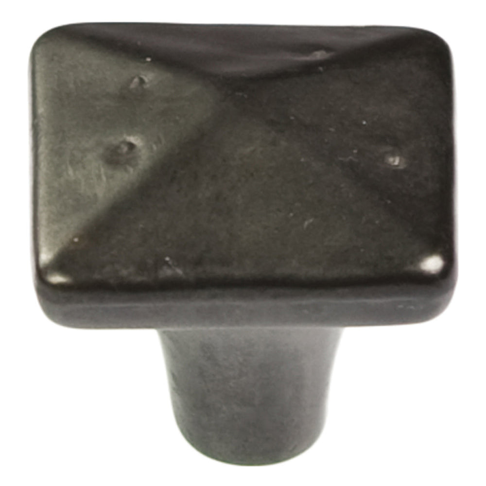 Carbonite Knob 1-1/4 Inch Square Black Iron