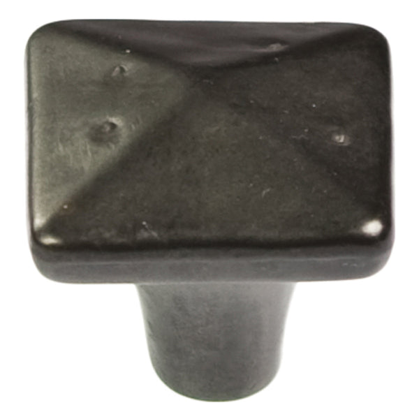 Carbonite Knob 1-1/4 Inch Square Black Iron