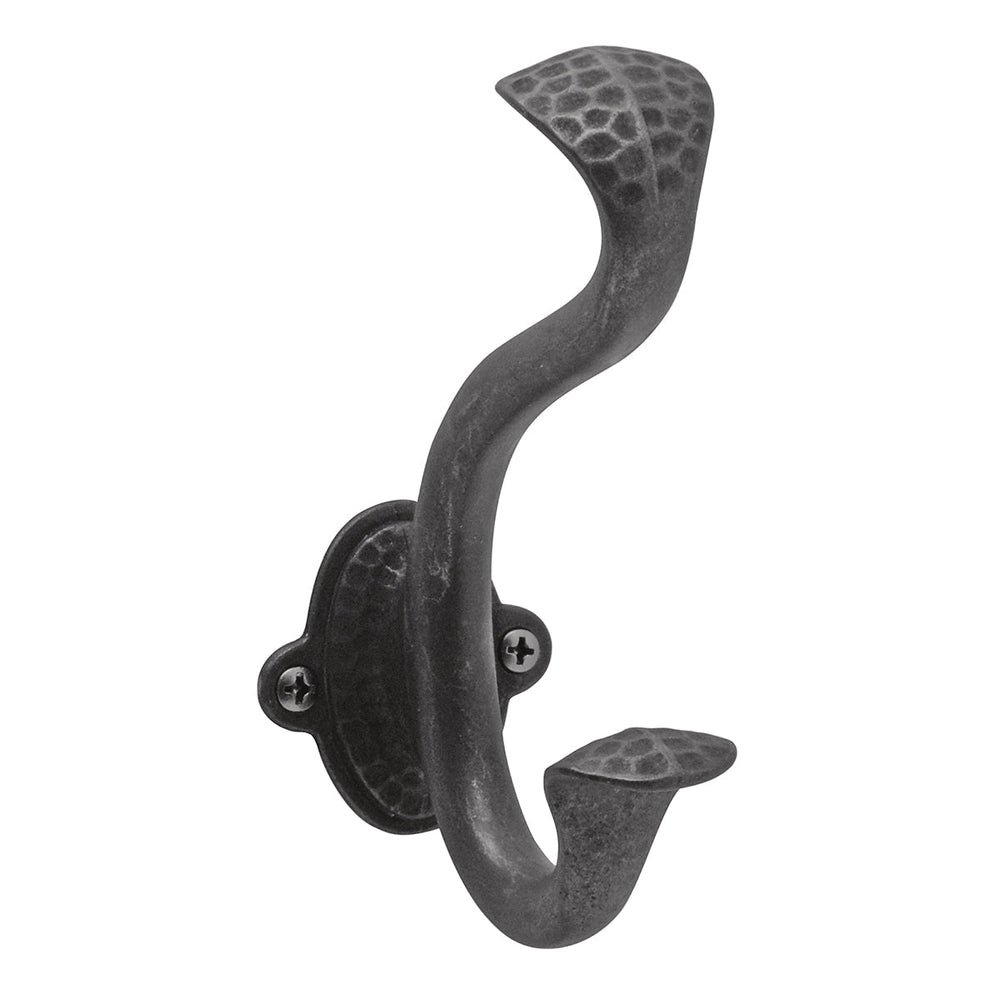 Craftsman Signature Hook 1-3/8 Inch Center to Center Black Iron