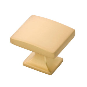 Forge Knob 1-7/16 Inch X 1-1/4 Inch Brushed Golden Brass