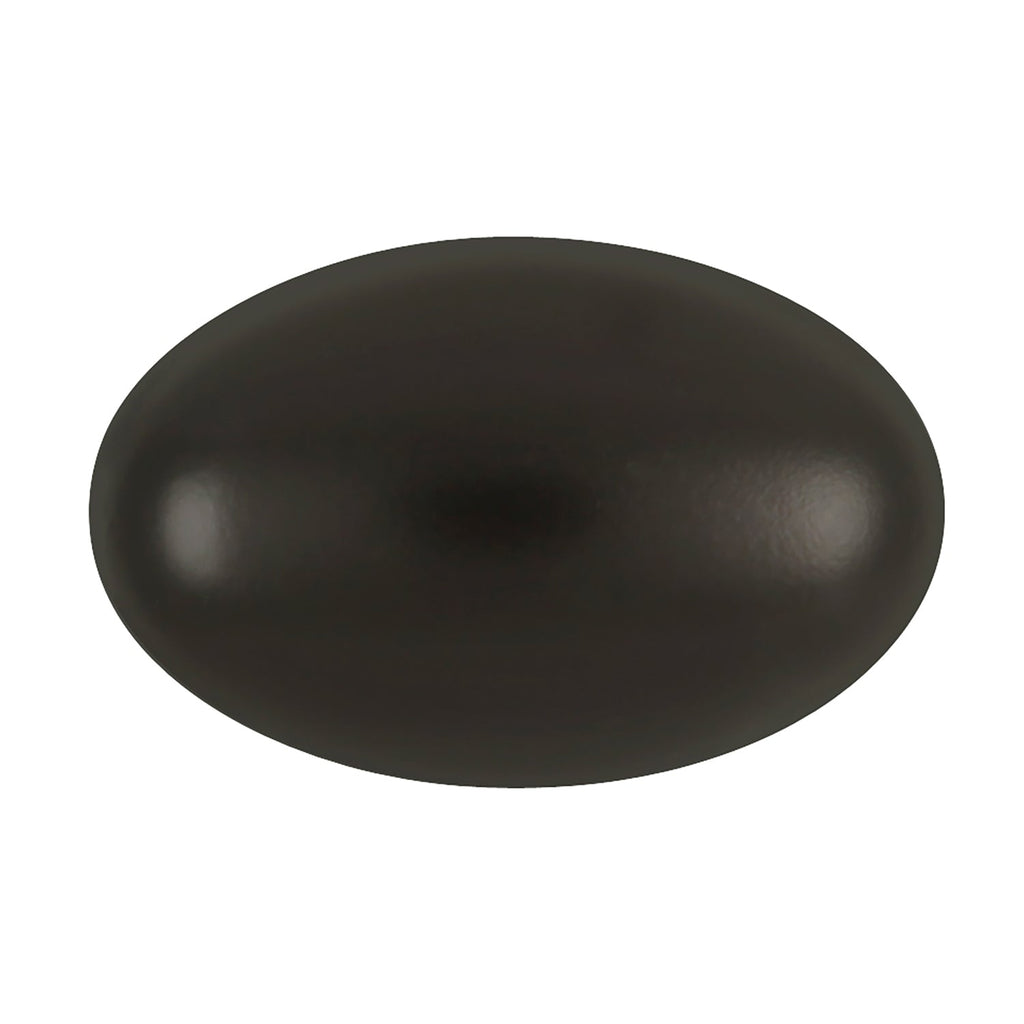 Williamsburg Knob 1-1/4 Inch X 13/16 Inch Matte Black Finish