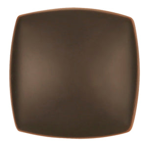 Euro-Contemporary Knob 1-1/4 Inch Square Oil-Rubbed Bronze Highlighted