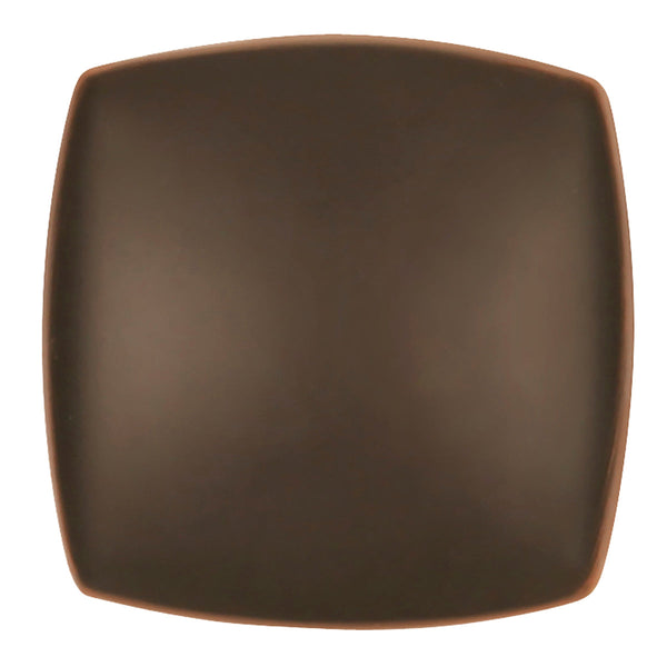 Euro-Contemporary Knob 1-1/4 Inch Square Oil-Rubbed Bronze Highlighted