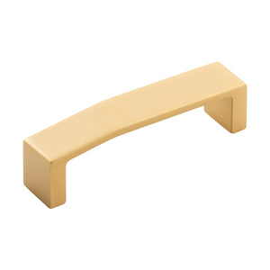 Veer Pull 3-3/4 Inch (96mm) Center to Center Brushed Golden Brass