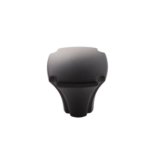Veranda Knob 1-1/8 Inch Square Matte Black