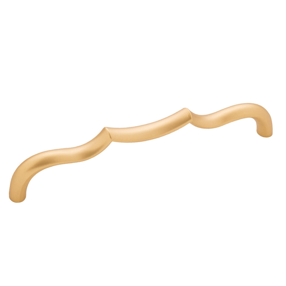 Trellis Pull 6-5/16 Inch (160mm) Center to Center Brushed Golden Brass