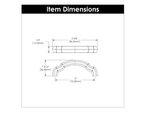 Veranda Pull 3 Inch Center to Center Satin Nickel