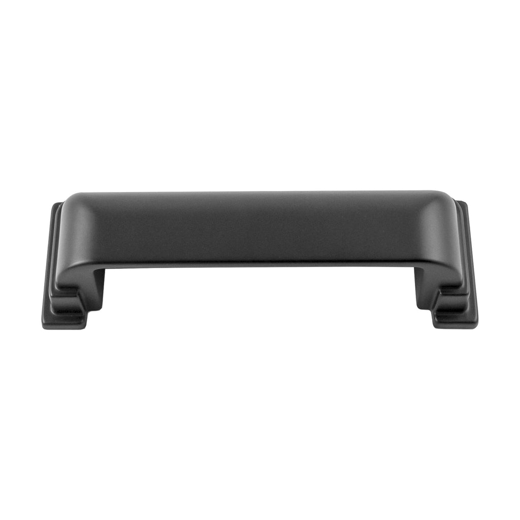 Brighton Cup Pull 3-3/4 Inch (96mm) Center to Center Matte Black Finish