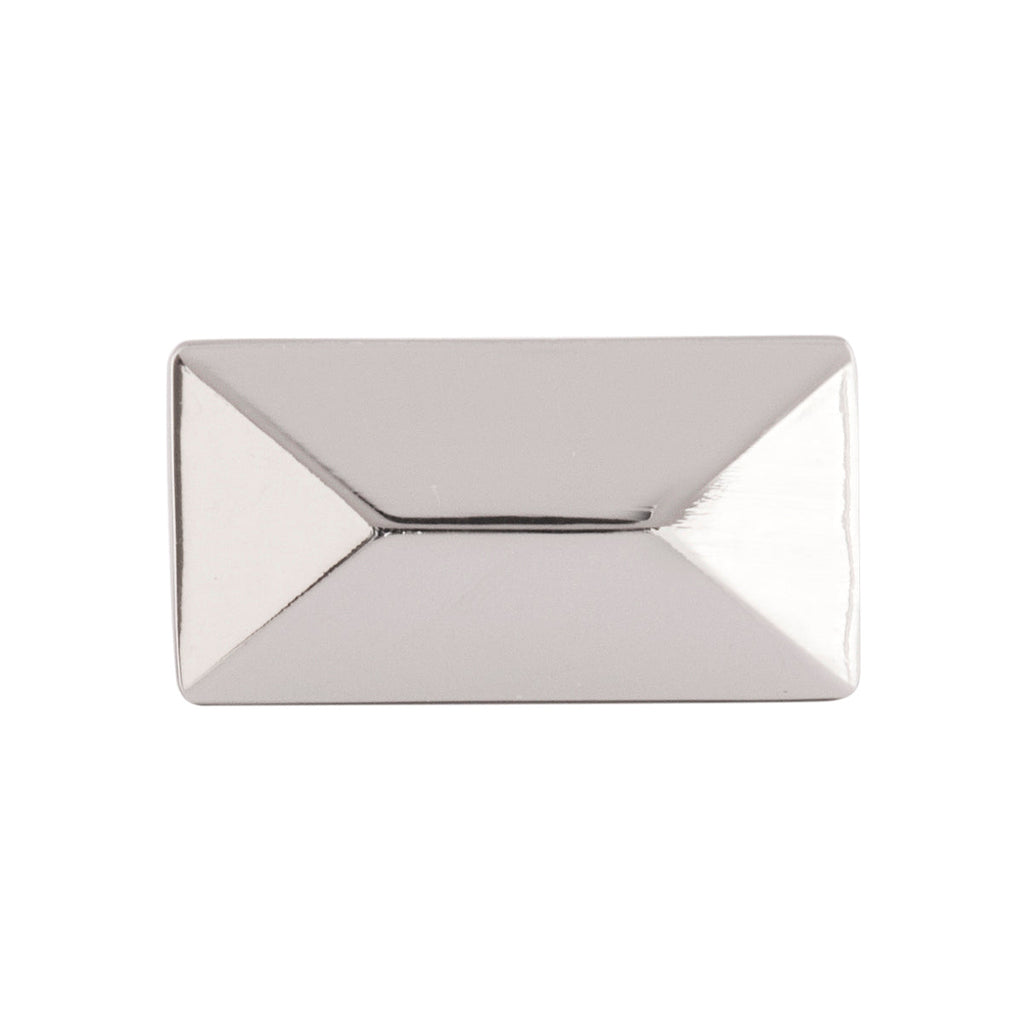 Bungalow Knob 1-3/4 Inch x 15/16 Inch Polished Nickel Finish