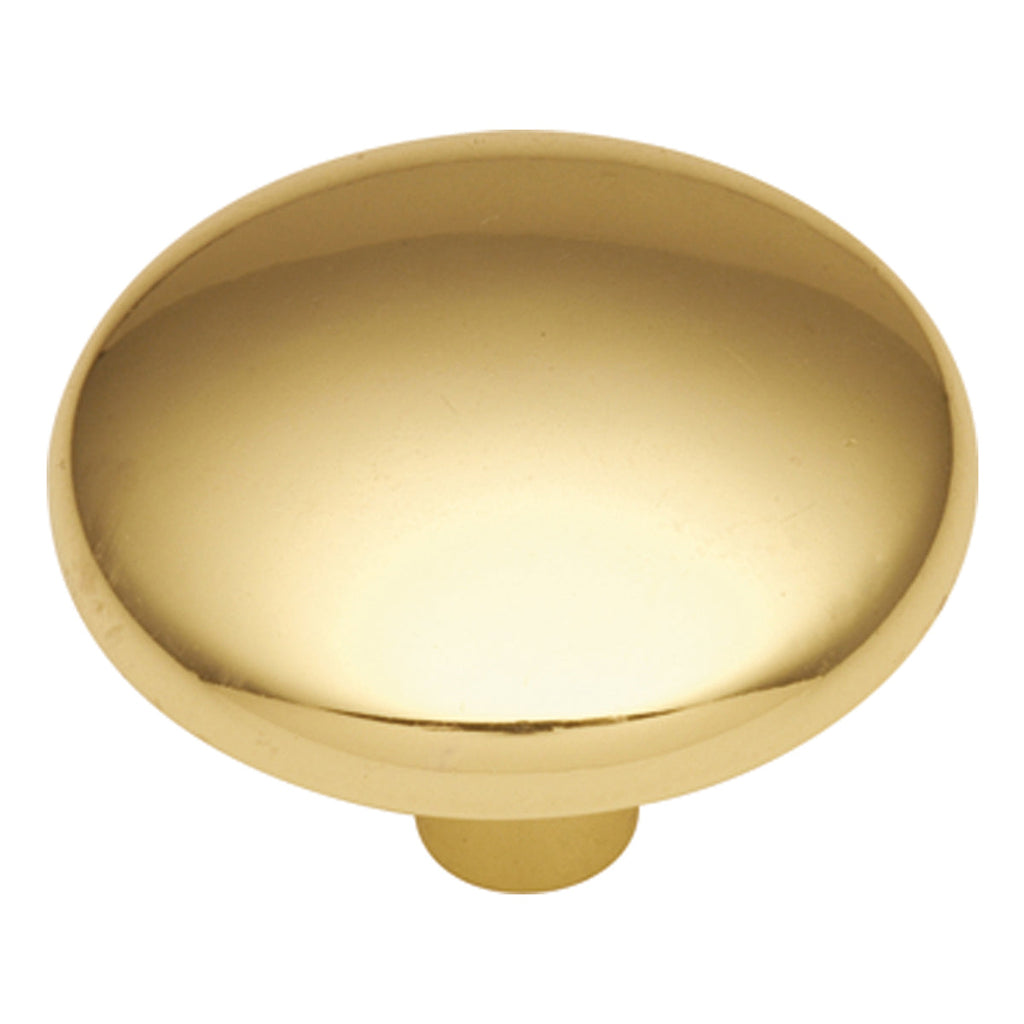 Metropolis Knob 1-3/16 Inch Diameter Polished Brass Finish