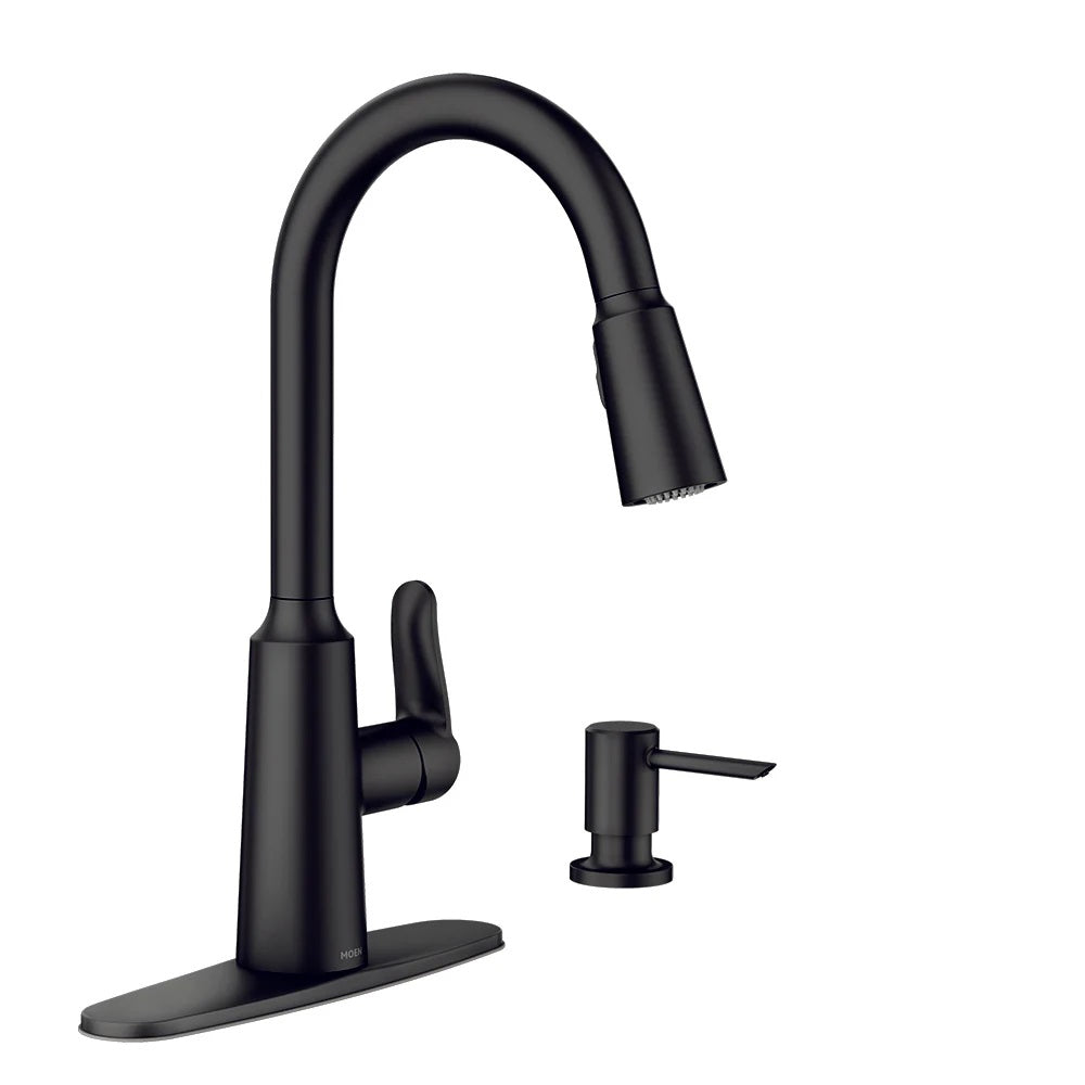 Moen Matte Black Traditional Pull Down Kitchen Faucet