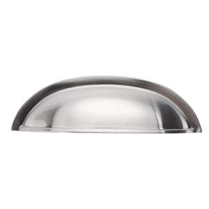 Cottage Cup Pull 3 Inch Center to Center Satin Nickel