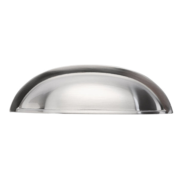 Cottage Cup Pull 3 Inch Center to Center Satin Nickel