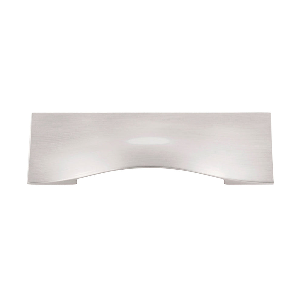 Emerge Cup Pull 3-3/4 Inch (96mm) Center to Center Satin Nickel