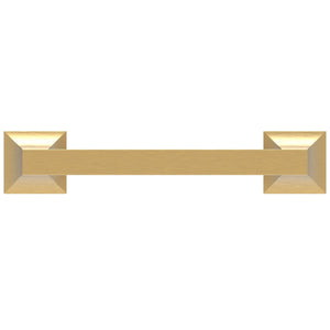 Studio Pull 5-1/16 Inch (128mm) Center to Center Brushed Golden Brass