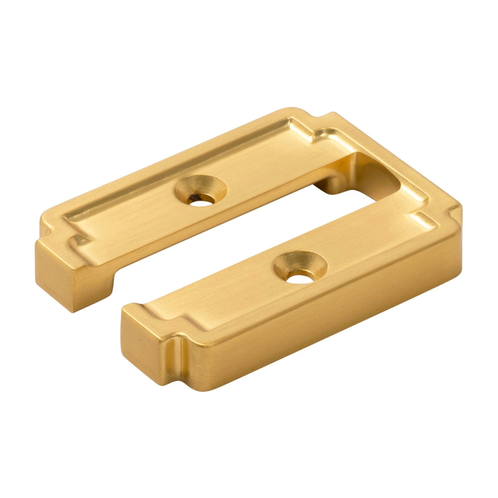 Coventry Hook Backplate 1 Inch Center to Center Brushed Golden Brass