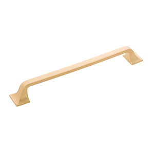 Forge Pull 7-9/16 Inch (192mm) Center to Center Brushed Golden Brass