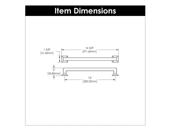 Studio Appliance Pull 13 Inch Center to Center Satin Nickel