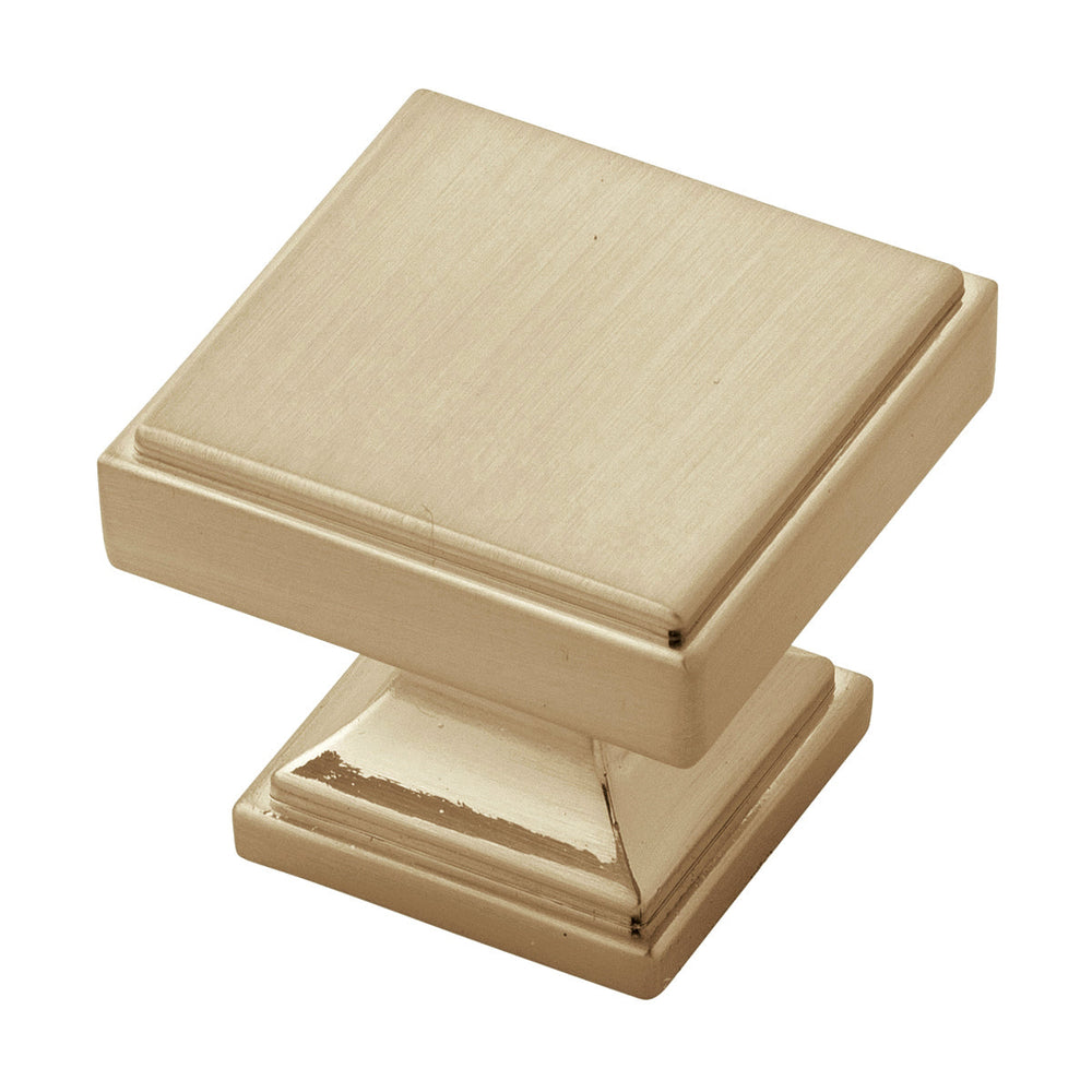 Brownstone Knob 1-3/8 Inch Square Champagne Bronze