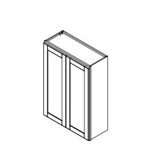 Platinum Grey Clear Glass Door for 30 in. Wide x 12 in. Deep x 42 in. Tall - Wall Shaker Cabinet - 2 Pack