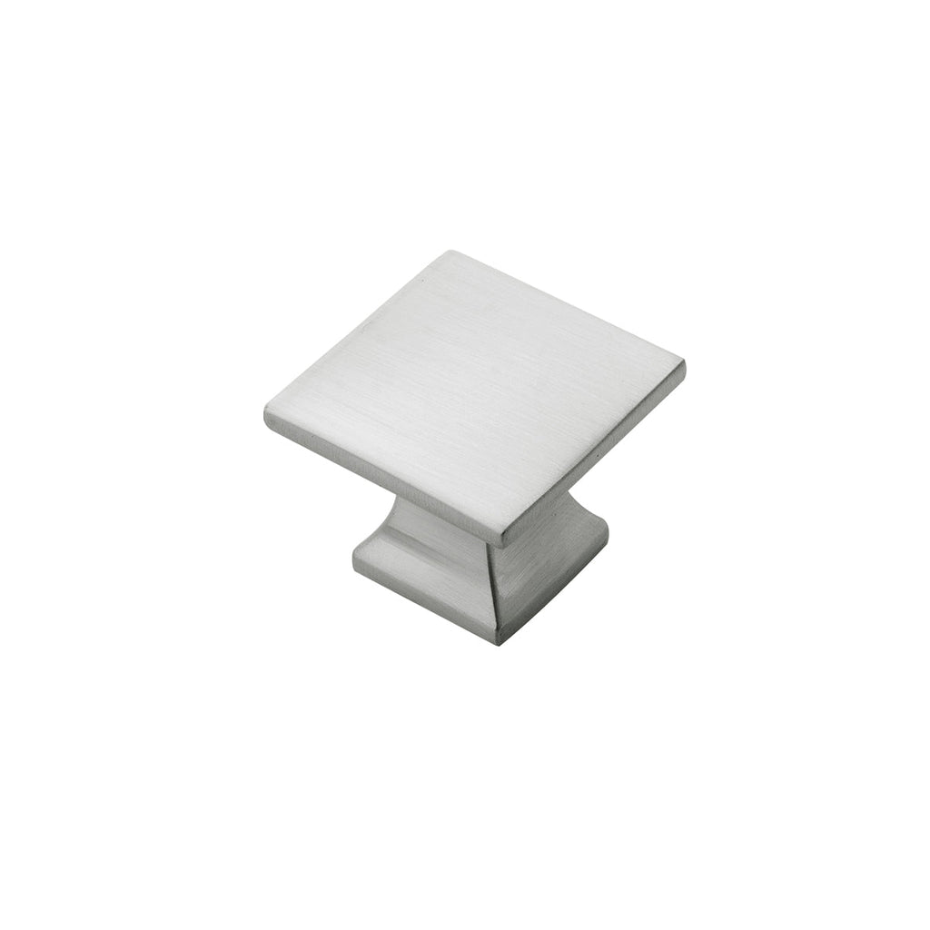 Studio Knob 1-1/4 Inch Square Satin Nickel Finish