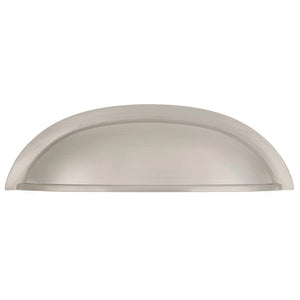 Cottage Cup Pull 3 Inch Center to Center Satin Nickel