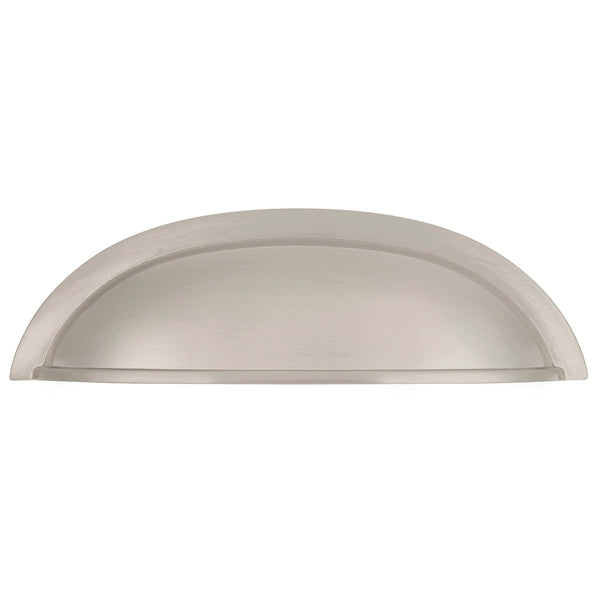 Cottage Cup Pull 3 Inch Center to Center Satin Nickel