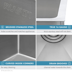 30x19 Low Divide 50/50 Double Basin Sink