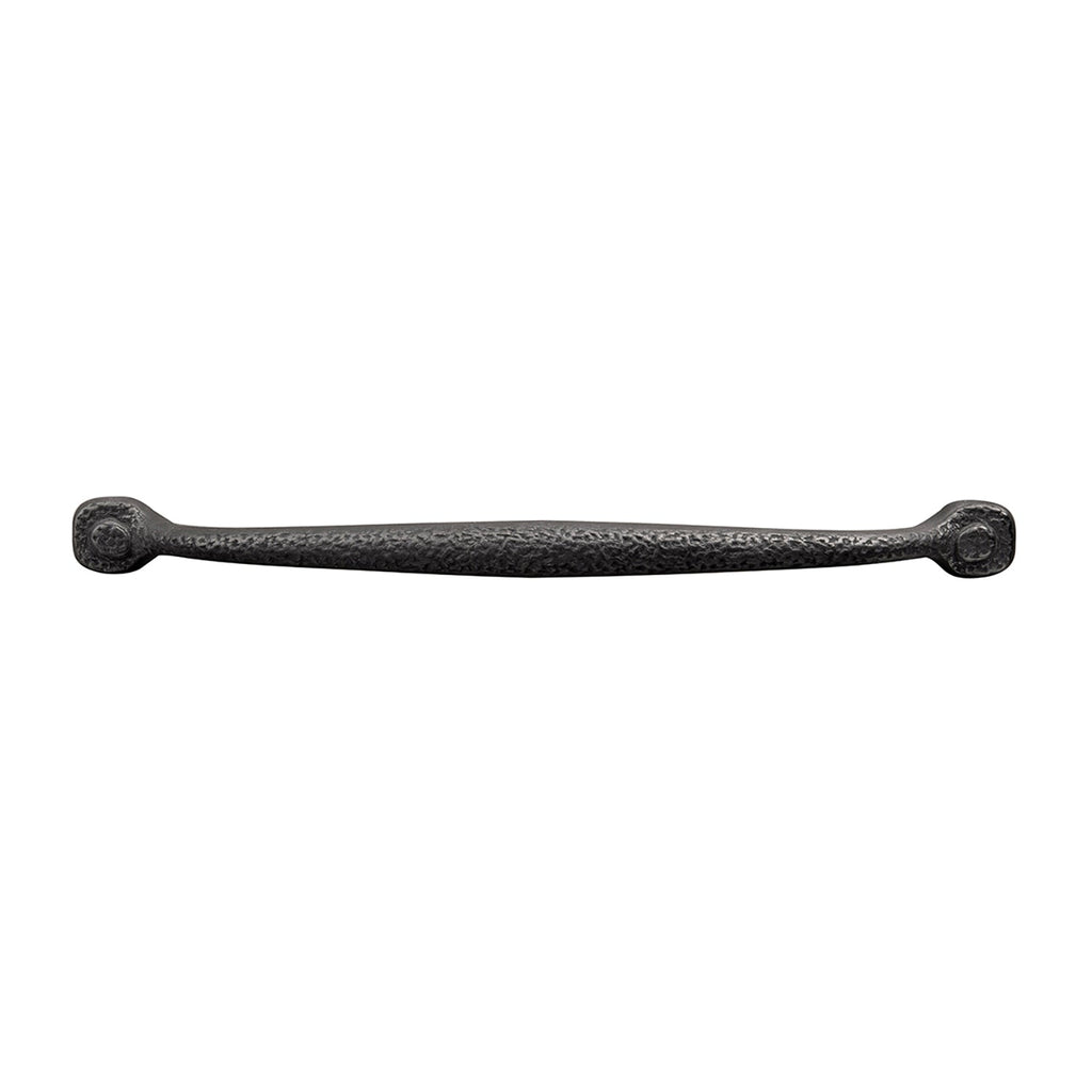Refined Rustic Pull 8-13/16 Inch (224mm) Center to Center Black Iron Finish