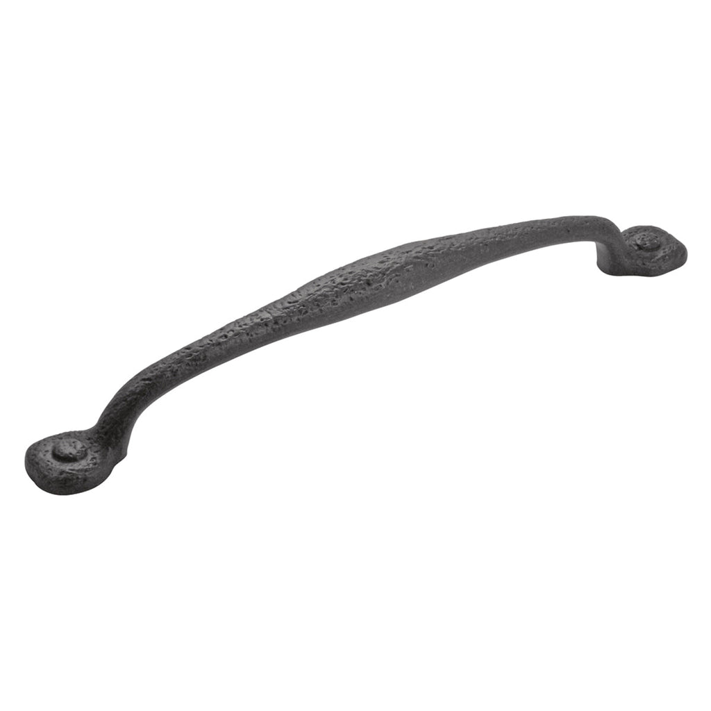 Refined Rustic Appliance Pull 12 Inch Center to Center Black Iron Finish